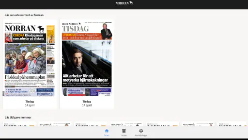 E-tidning Norran screenshot