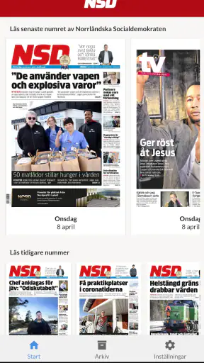 E-tidning NSD screenshot