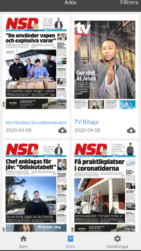 E-tidning NSD screenshot