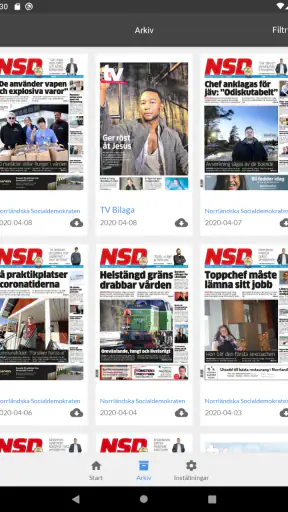 E-tidning NSD screenshot