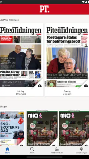 E-tidning PT screenshot