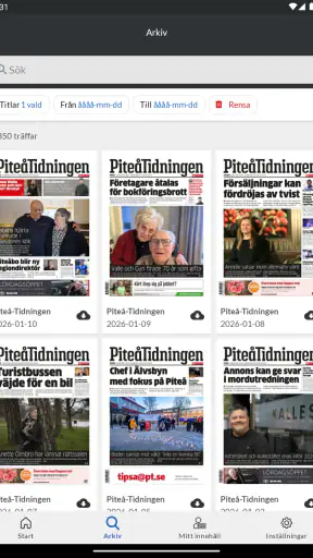 E-tidning PT screenshot