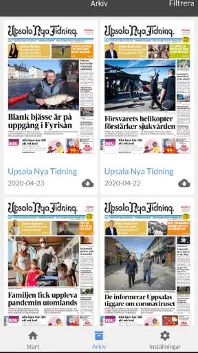 E-tidning UNT screenshot