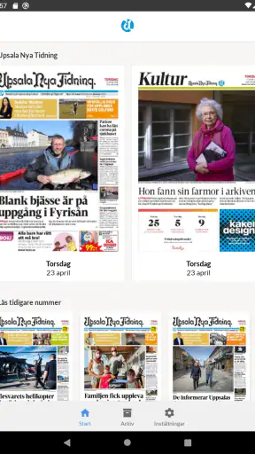 E-tidning UNT screenshot