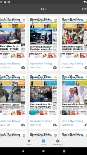 E-tidning UNT screenshot