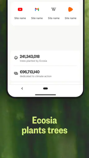 Ecosia: Search to plant trees screenshot