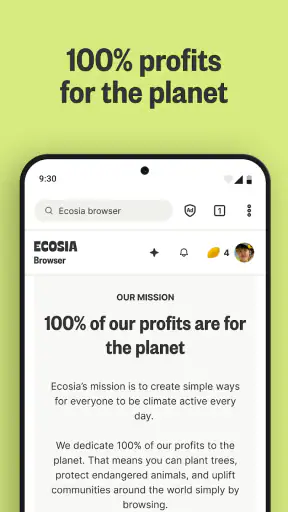 Ecosia: Search to plant trees screenshot