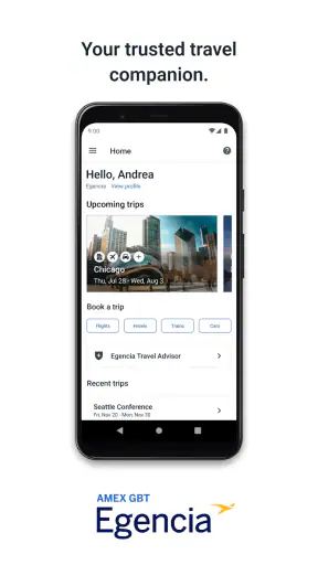Egencia screenshot