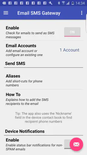 Email To SMS Gateway screenshot
