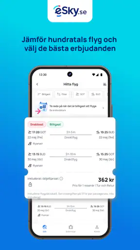 eSky - Flyg, Erbjudanden screenshot