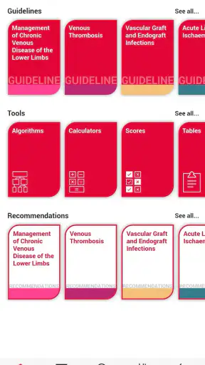 ESVS Clinical Guidelines screenshot