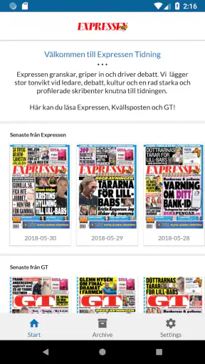 Expressen Tidning screenshot