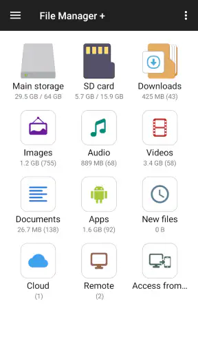 Filhanterare screenshot