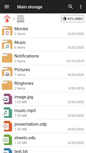 Filhanterare screenshot