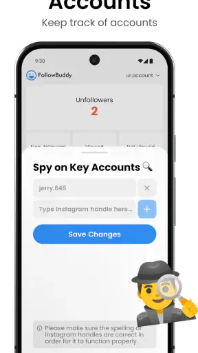 Find Unfollowers - FollowBuddy screenshot