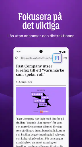 Firefox Privat webbläsare screenshot