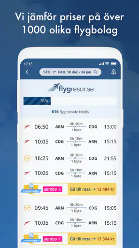 Flygresor.se screenshot