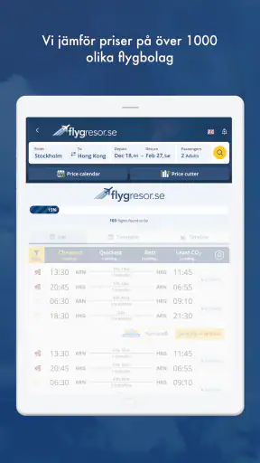 Flygresor.se screenshot
