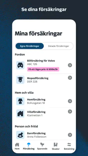 Folksam Försäkringsbolag screenshot