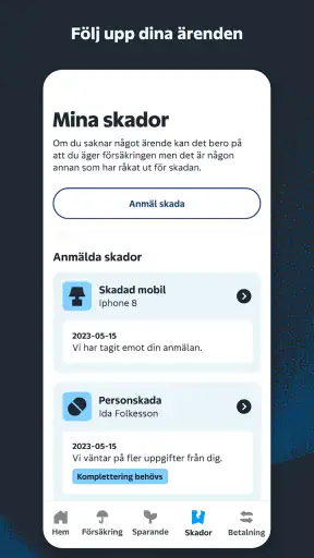 Folksam Försäkringsbolag screenshot