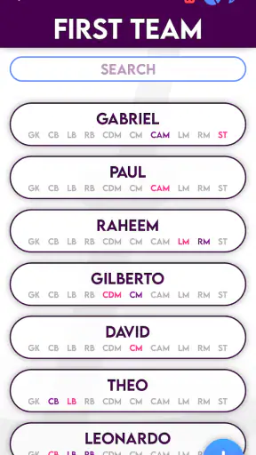Football Lineup Manager screenshot