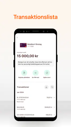 Företagskort screenshot