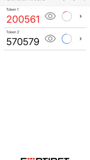 FortiToken Mobile screenshot
