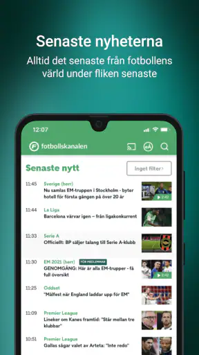 Fotbollskanalen screenshot