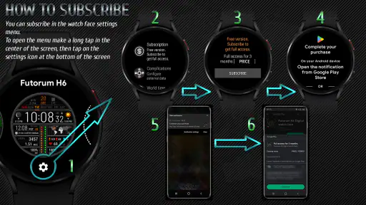 Futorum H6 Digital watch face screenshot