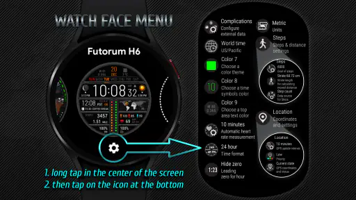 Futorum H6 Digital watch face screenshot