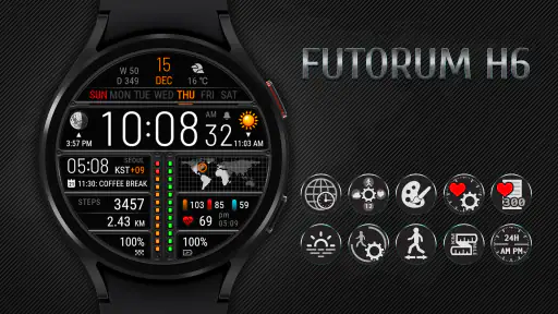 Futorum H6 Digital watch face screenshot