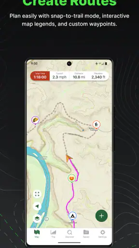 Gaia GPS (Topografiska) screenshot