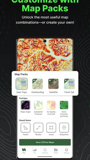 Gaia GPS (Topografiska) screenshot