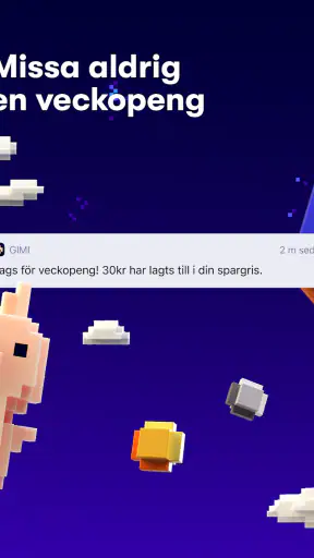 Gimi - Veckopeng i mobilen screenshot