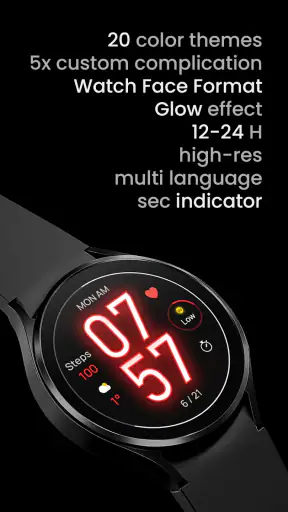 Glow Digital: Watch face screenshot