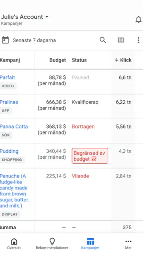 Google Ads screenshot