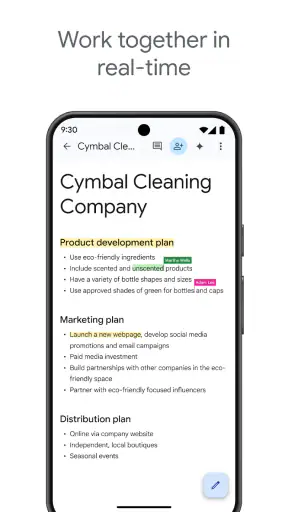 Google Dokument screenshot