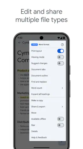 Google Dokument screenshot