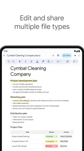 Google Dokument screenshot