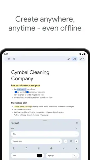Google Dokument screenshot