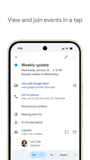 Google Kalender screenshot