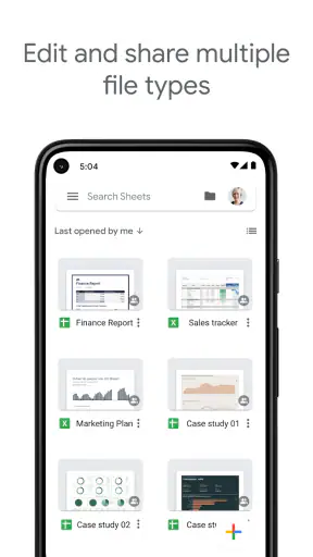 Google Kalkylark screenshot