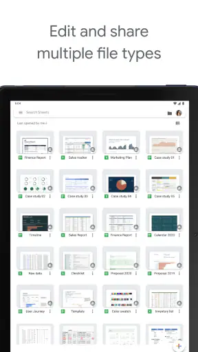 Google Kalkylark screenshot
