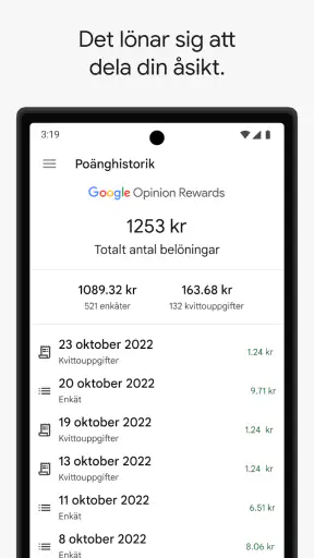 Google Konsumentpanel screenshot