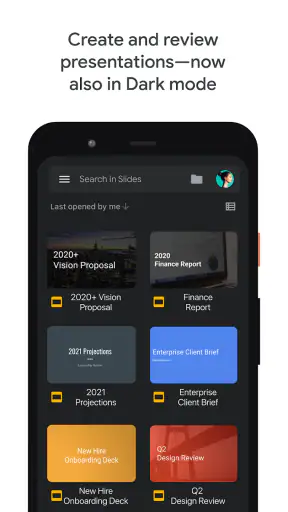 Google Presentationer screenshot