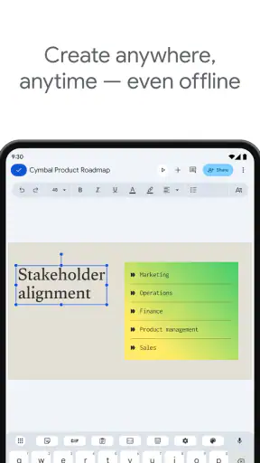 Google Presentationer screenshot