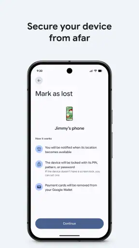 Googles Find Hub screenshot