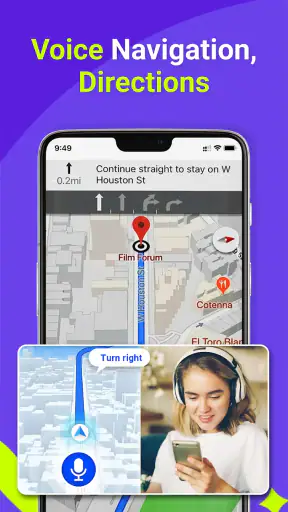 GPS, Kartor, Röstnavigation screenshot