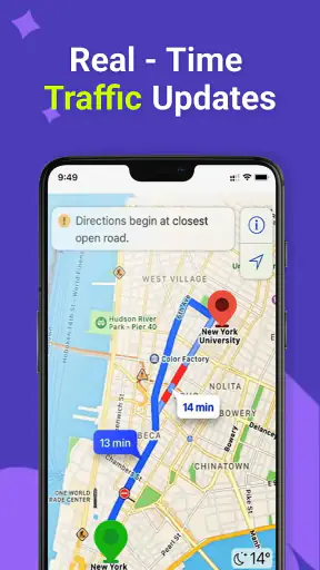 GPS, Kartor, Röstnavigation screenshot