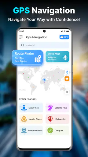 GPS-kartor Röstnavigering screenshot